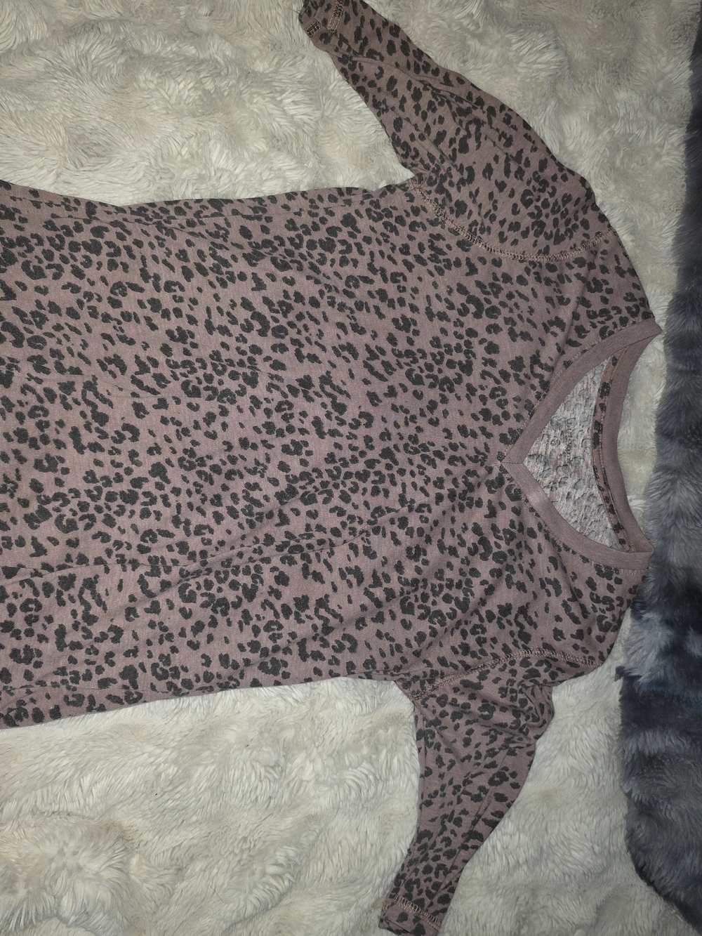 Women’s Mauve Leopard Print Mid Sleeve Top